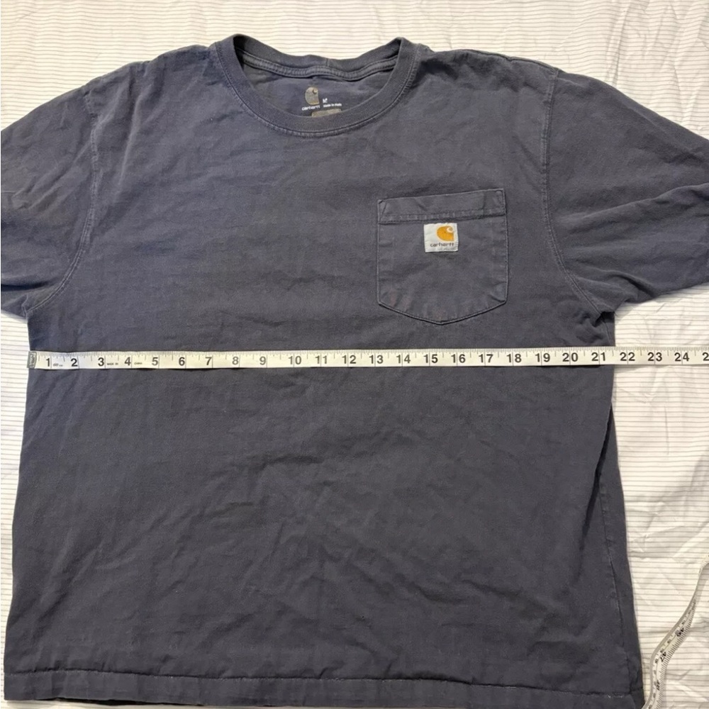 Carhartt Pocket Shirt Original Fit Medium Blue Short Sleeve Work Casual